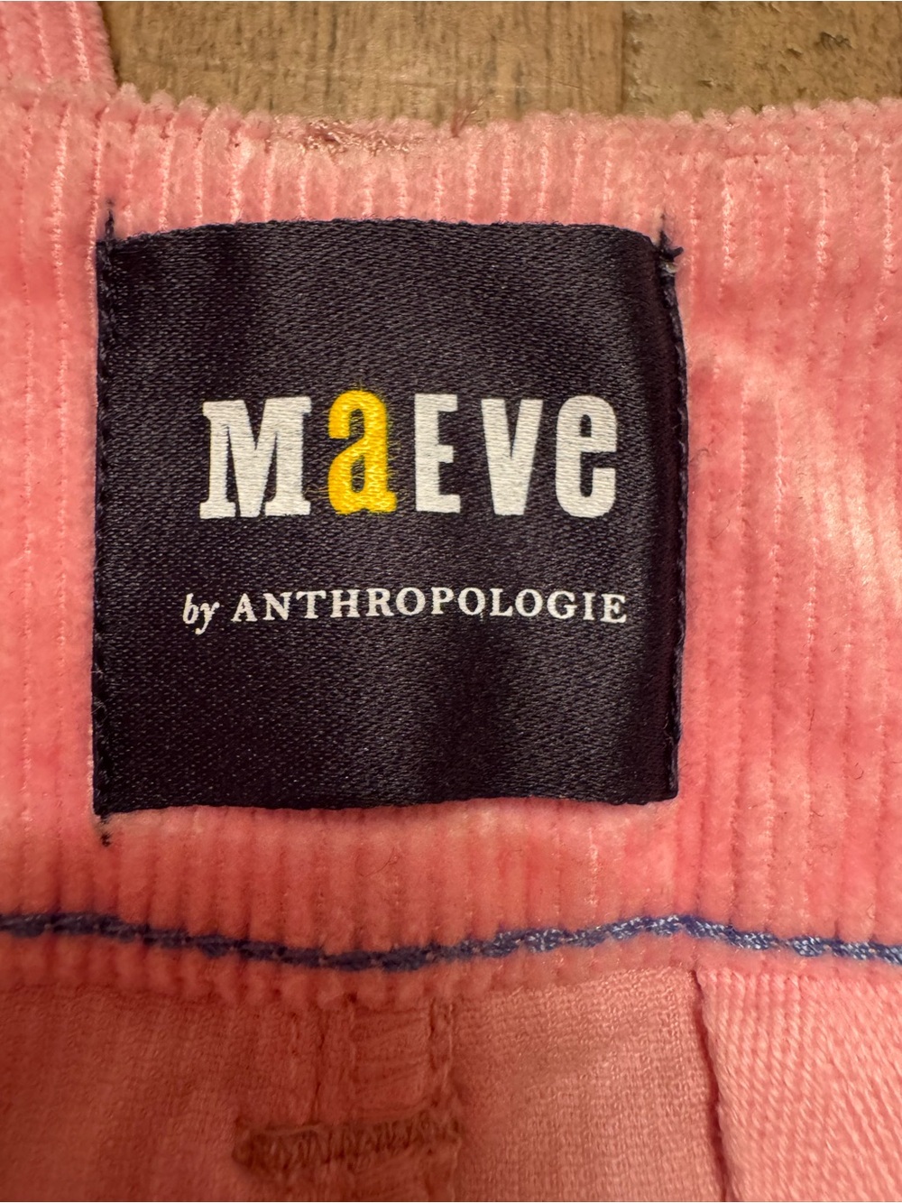 Anthropologie Maeve The Colette Cropped Wide-Leg Corduroy Pants Pink Size 26